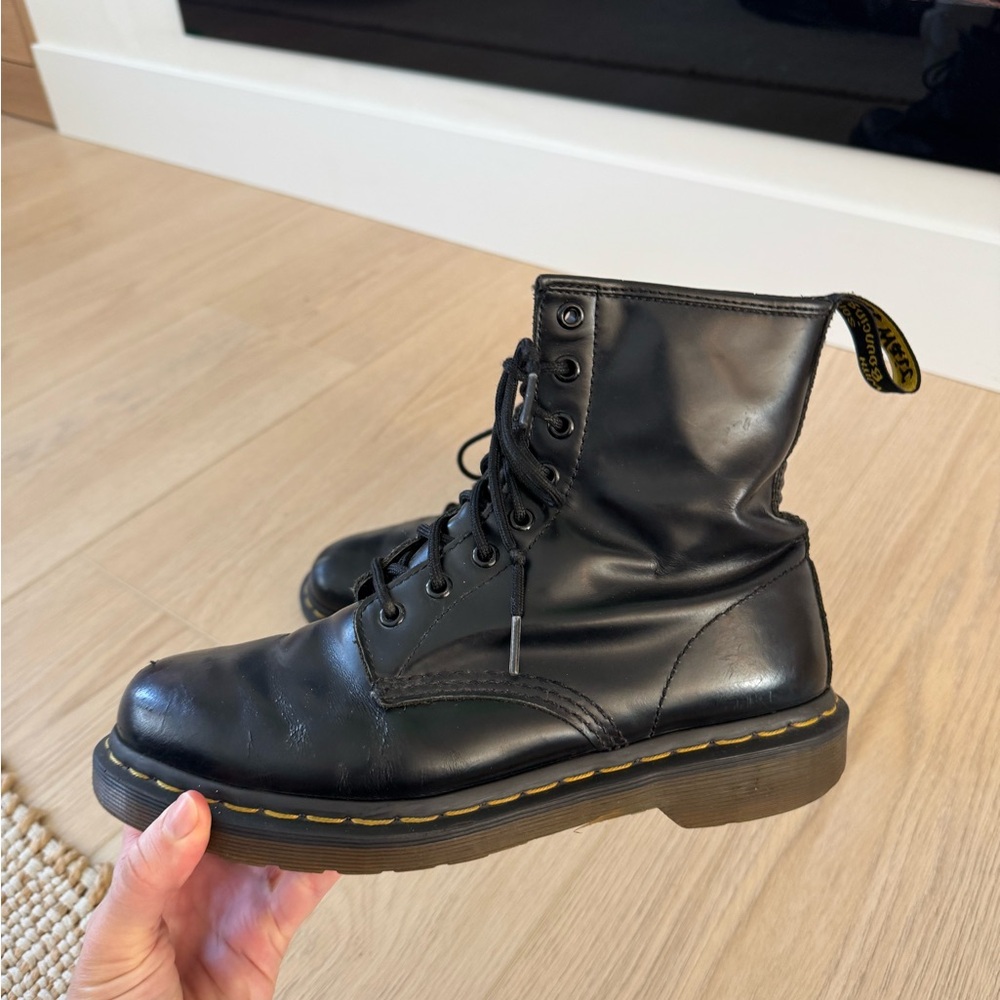 Dr Marten Black Combat Boot Size 9